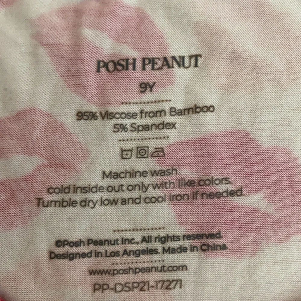Posh Peanut | Lola Kiss Lips Flutter Sleeve Twirl Bamboo Dress Red/Pink (9Y) - Picture 7 of 15